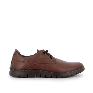 Zapato casual de piel marrón cordones hombre Marrones