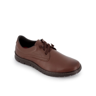 Zapato casual de piel marrón cordones hombre Marrones 2