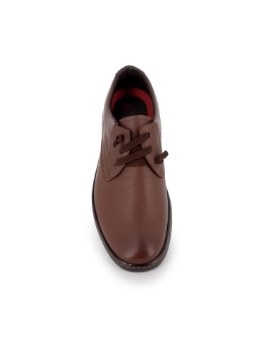 Zapato casual de piel marrón cordones hombre Marrones