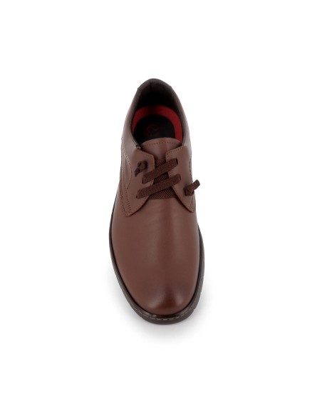 Zapato casual de piel marrón cordones hombre Marrones