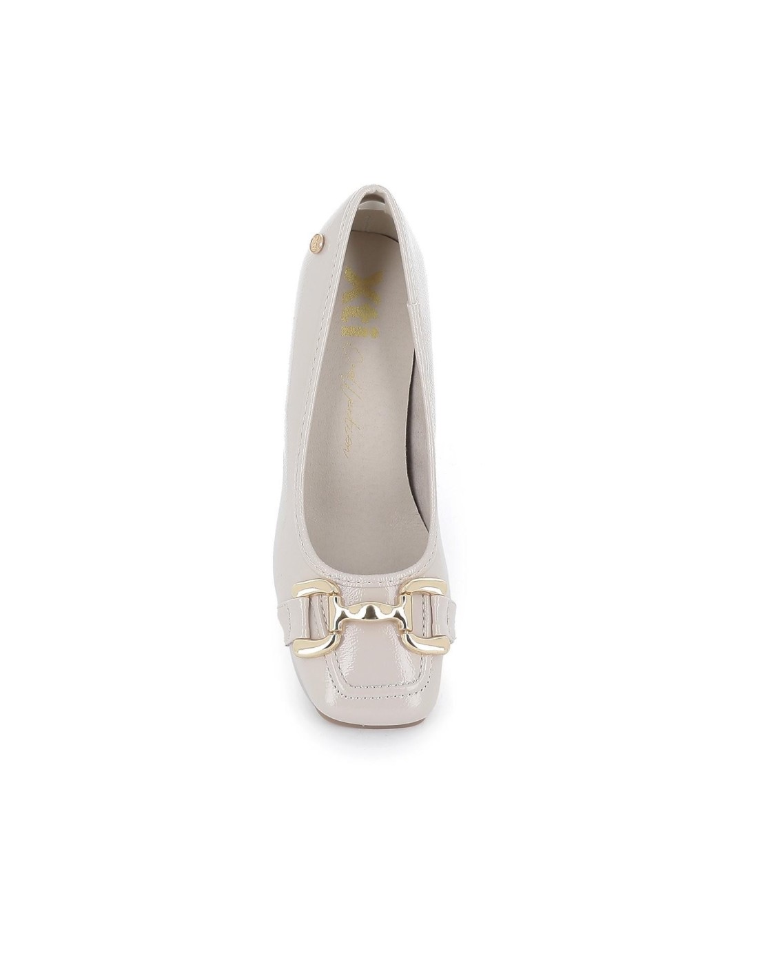 Zapatos de charol online beige mujer