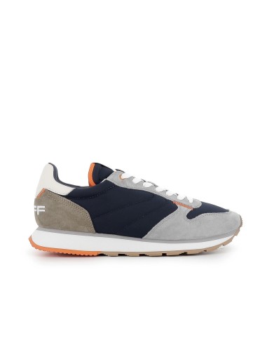 Deportiva urbana de piel multicolor azul para hombre