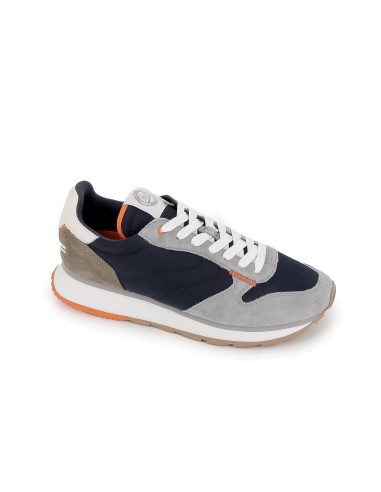 Deportiva urbana de piel multicolor azul para hombre