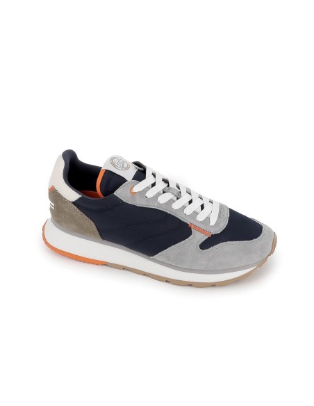 Deportiva urbana de piel multicolor azul para hombre