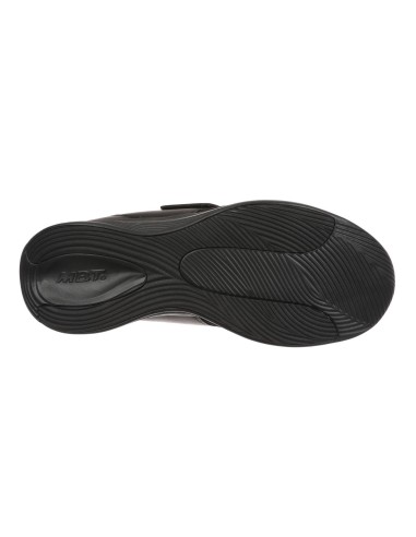 Zapato negro velcro piel suela curva