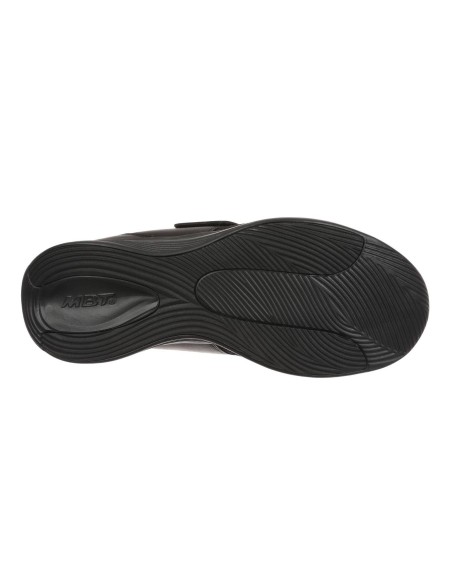 Zapato negro velcro piel suela curva