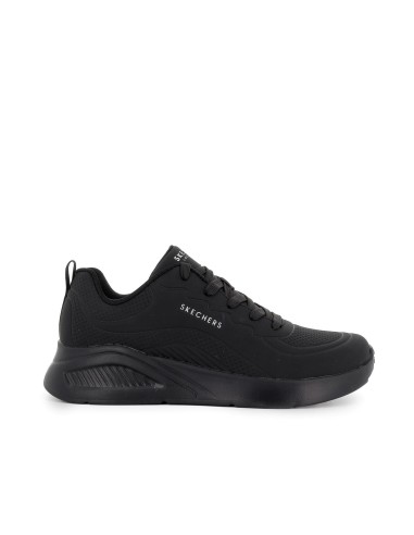 Sneakers deportivos negros cordones mujer Memory Foam