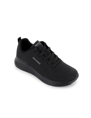 Sneakers deportivos negros cordones mujer Memory Foam