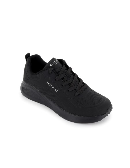 Sneakers deportivos negros cordones mujer Memory Foam