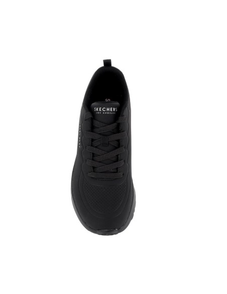 Sneakers deportivos negros cordones mujer Memory Foam