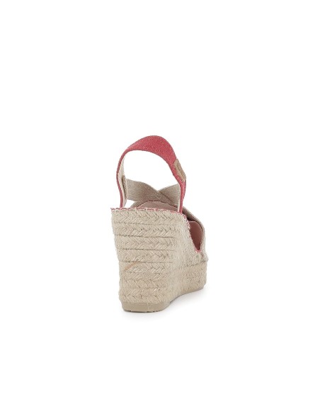 Yute textil con cierre elástico mujer rojo