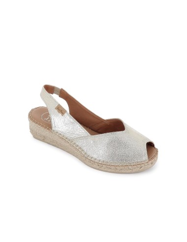 Yute piel apertura con cierre elástico mujer dorado