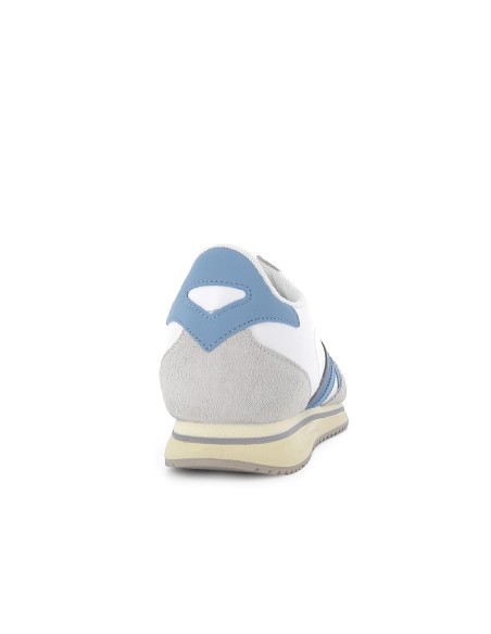 Sneakers blancas con detalles azules para hombre Blanco