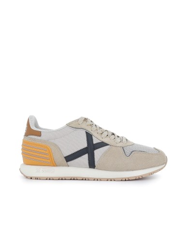 Sneaker beige con detalle naranja para hombre Beige