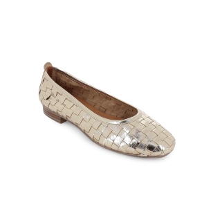 Sabrina plana piel solapada mujer dorada Dorados 2