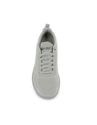 Sneakers cordones mujer malla knit verde claro