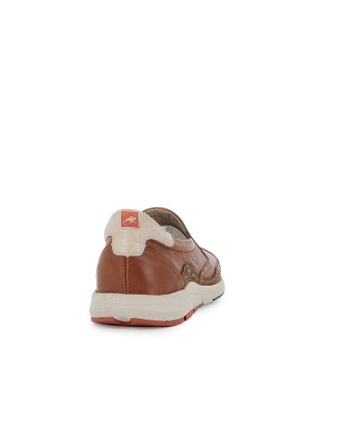 Mocasin elastico de diario piel combi hombre cuero