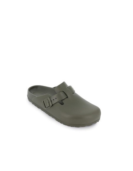 Sandalia cerrada hebilla y suela EVA mujer verde