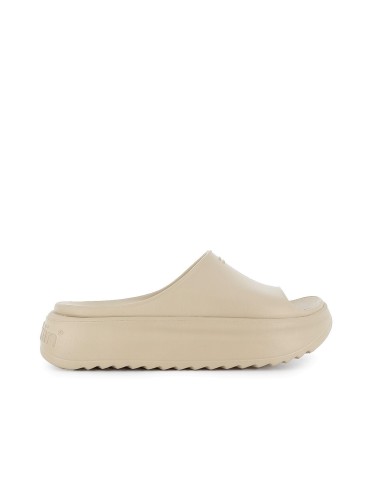 Sandalia playa plataforma goma EVA mujer beige