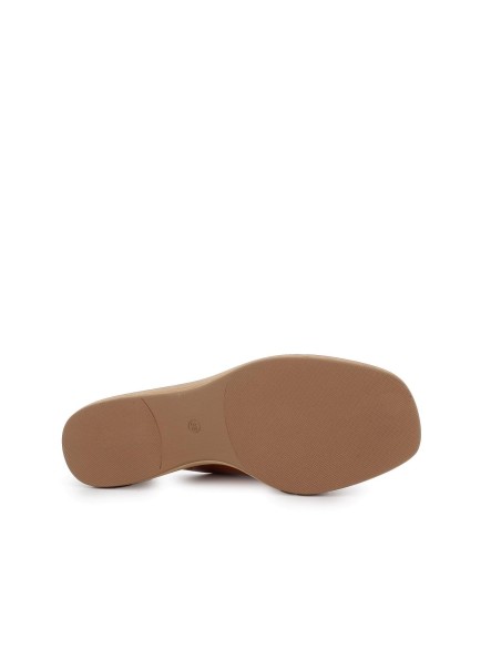 Sandalia de diario piel irregular plataforma mujer cuero