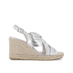 Sandalia yute multitiras mujer plateado Plateados