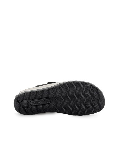 Sandalia de diario cuña textil velcro mujer negro