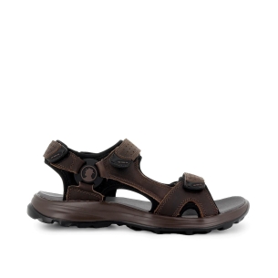 Sandalia californiana piel velcros hombre marron Marrones