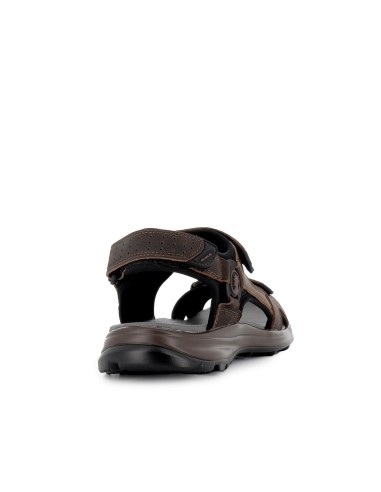 Sandalia californiana piel velcros hombre marron Marrones