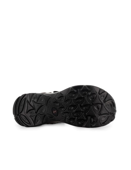 Sandalia californiana piel velcros hombre marron Marrones