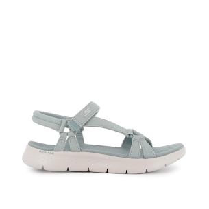 Sandalia abierta malla knit con tira ajustable mujer verde