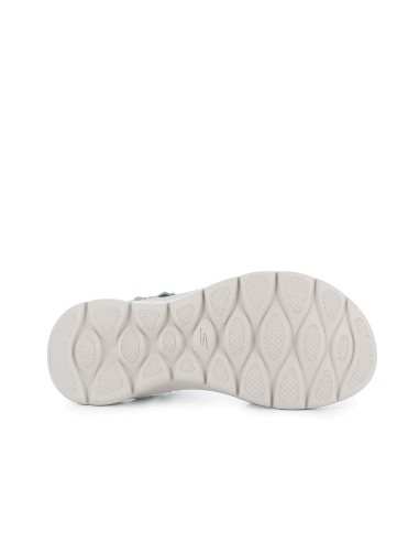 Sandalia abierta malla knit con tira ajustable mujer verde