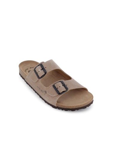 Sandalias BIO hebillas con pala beige hombre Beige
