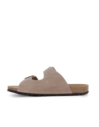 Sandalias BIO hebillas con pala beige hombre Beige