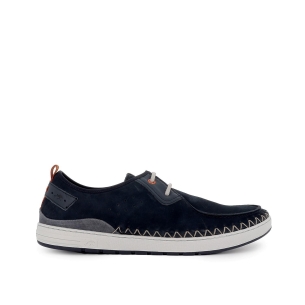 Zapato de cordones diario piel nobuck hombre azul Azul