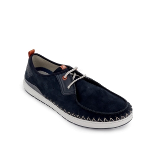 Zapato de cordones diario piel nobuck hombre azul Azul 2