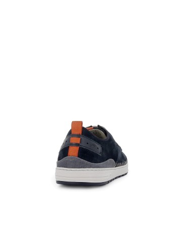 Zapato de cordones diario piel nobuck hombre azul Azul