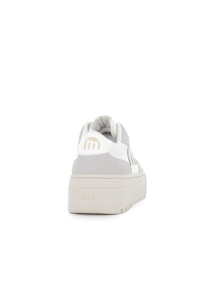 Sneakers deportiva doble suela beige para mujer