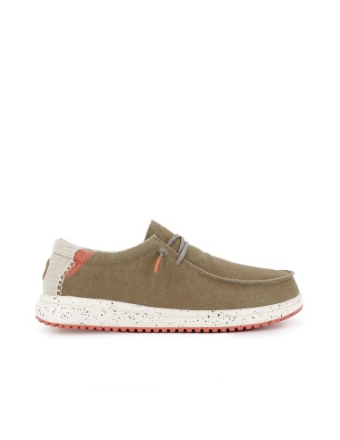 Zapato de cordones cómodos lona y suela EVA hombre camel