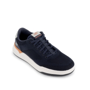 Zapatillas casuales malla knit azul hombre Azul 2