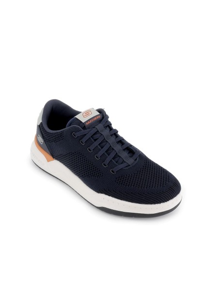 Zapatillas casuales malla knit azul hombre Azul