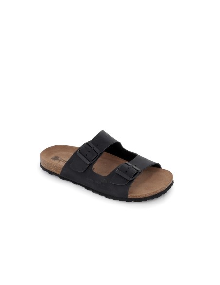 Sandalias BIO hebillas con pala negra hombre Negro