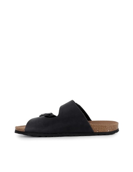 Sandalias BIO hebillas con pala negra hombre Negro