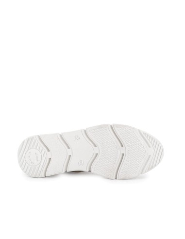 Sneakers piel con cordones elasticos comodos mujer rosa