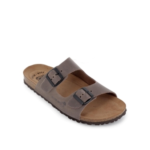Sandalias BIO hebillas con pala taupe hombre.  Marrones 2