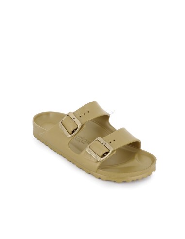 Sandalia abierta dos hebilla y suela EVA hombre dorada