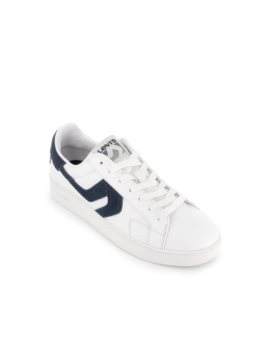 Sneakers blancas detalles cordones para hombre