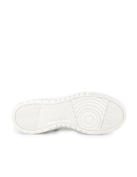 Zapatilla deportiva con ribete metalizado mujer blanco