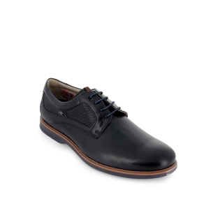 Zapato de cordones piel serraje hombre azul Azul 2