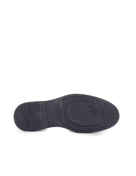 Zapato de cordones piel serraje hombre azul Azul