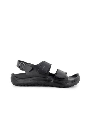 Sandalias NAGANO anatomicas velcro y hebilla hombre negro